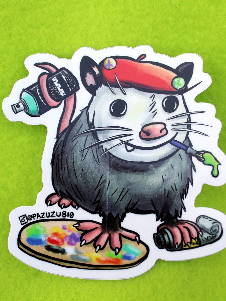 Art Possum Vinyl Sticker for wholesale by Art By Paz