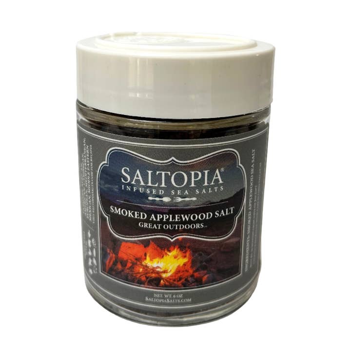 Smoked Applewood Sea Salt for wholesale by SALTOPIA Infused Sea Salts