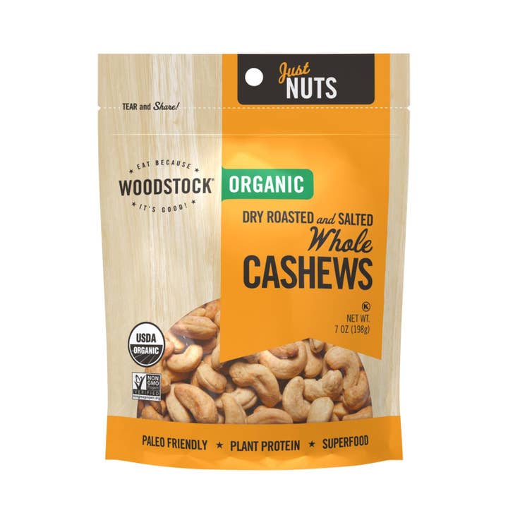 Everyday Supply Co - Wholesale Nuts - Woodstock Organic Dry Roasted Salted Cashews - 8x7oz