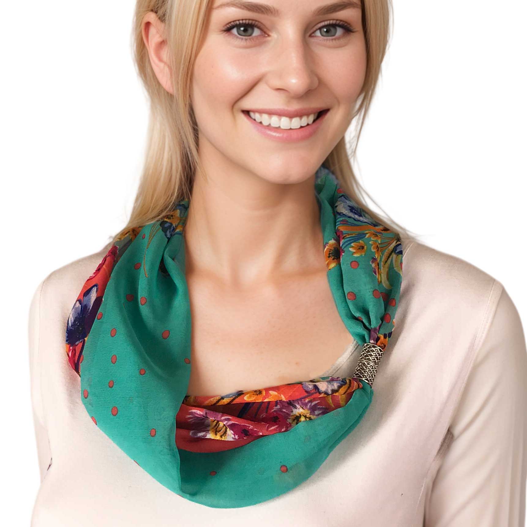 The Magic Scarf Company - Wholesale Scarf – Women's - 2901 - Magnetic Clasp Silky Dress Scarves3