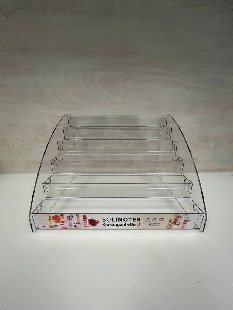 Solinotes (US Stores) - Distributed by Scents of Europe - Wholesale Retailer Display - Beauty & Wellness - Acrylic Display for the Mini Perfumes - ONLY Display3