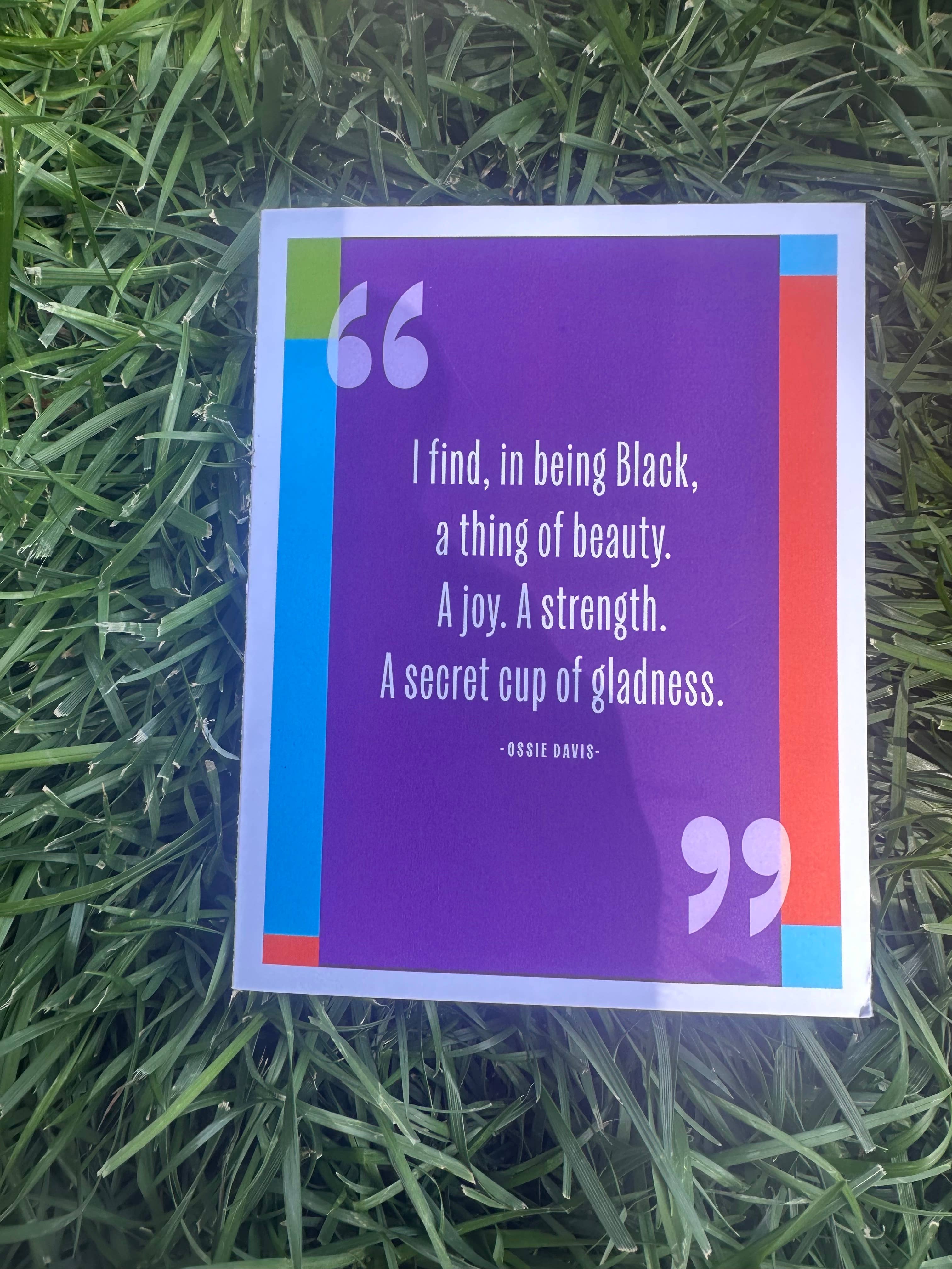 Junebug Ink - Wholesale Encouragement Card - Wise Words: Ossie Davis2