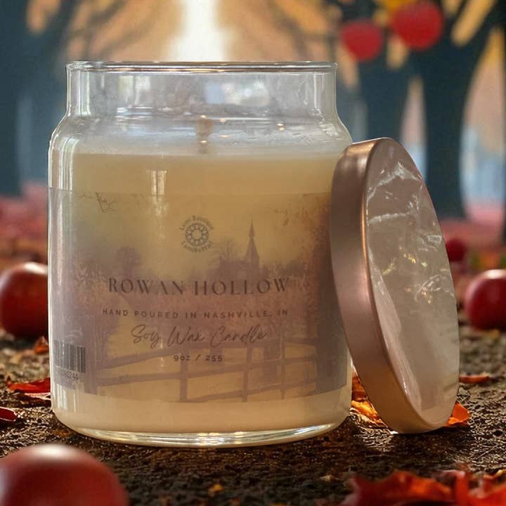 Rowan Hollow Soy Candle for wholesale by LumiByMari