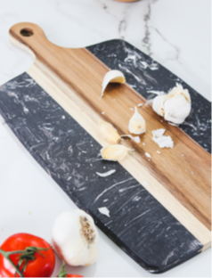 Dexas - Wholesale Cheese Board - Acacia Wood Marble Serving Board5