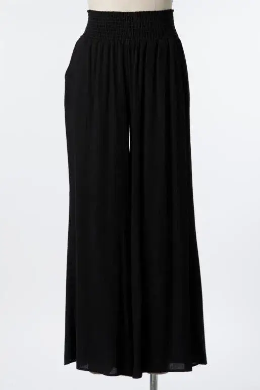 Final Touch – wholesale Pants – Women's – Heavy Gauze Wide Leg Pants - NP70263D-HV19