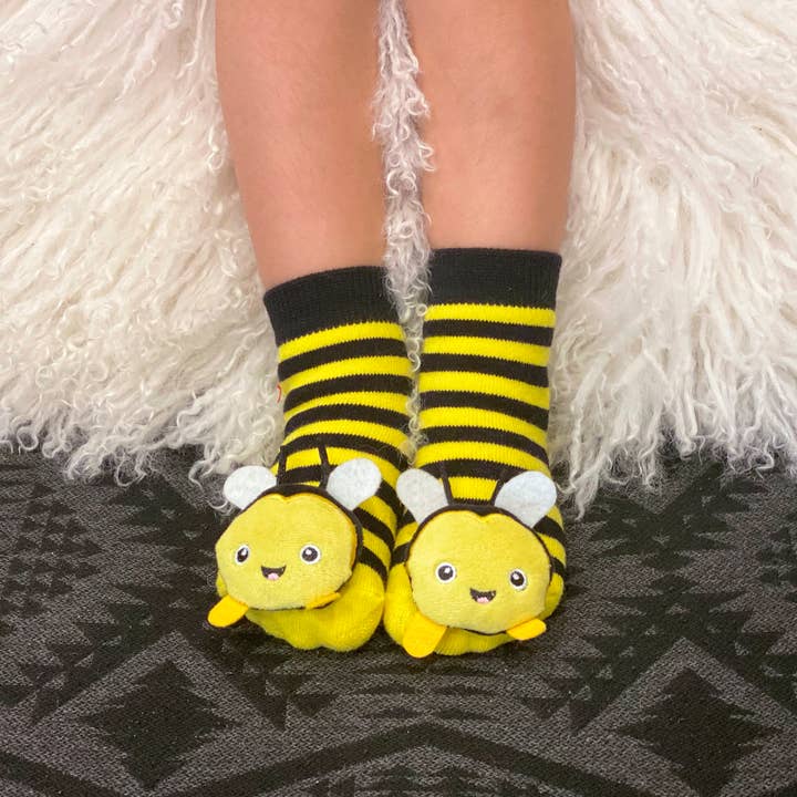 Boogie Toes - Wholesale Socks - Baby - Bumblebee Boogie Toes Rattle Socks5