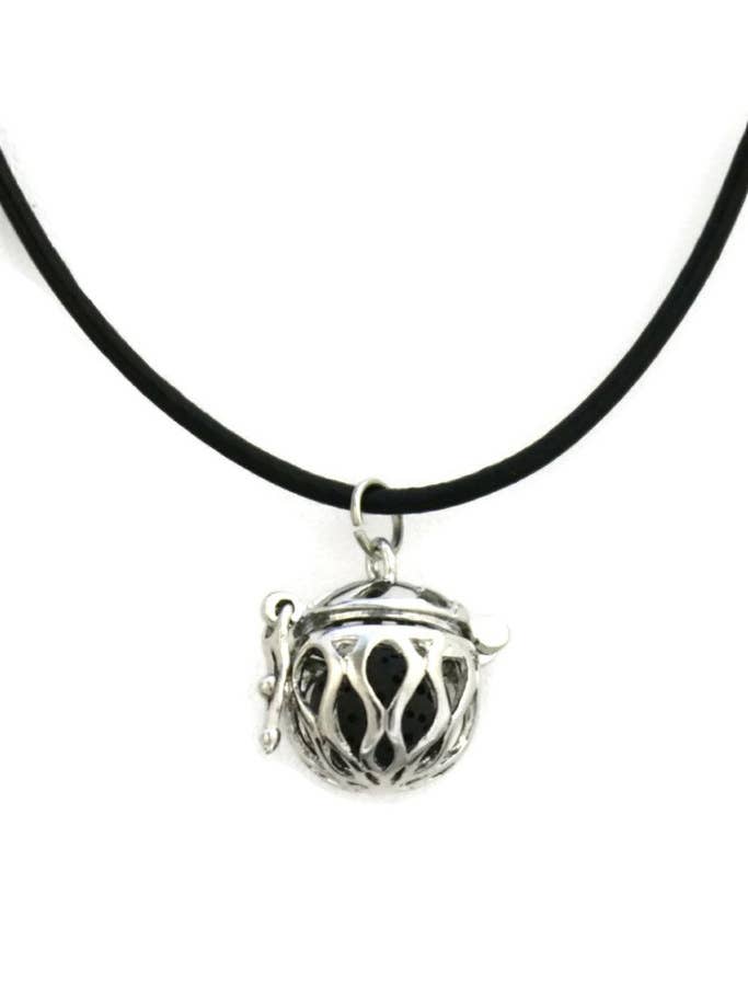 Basic Black Essential Oil Diffuser Necklace For Aromatherapy for wholesale by Destination Oils