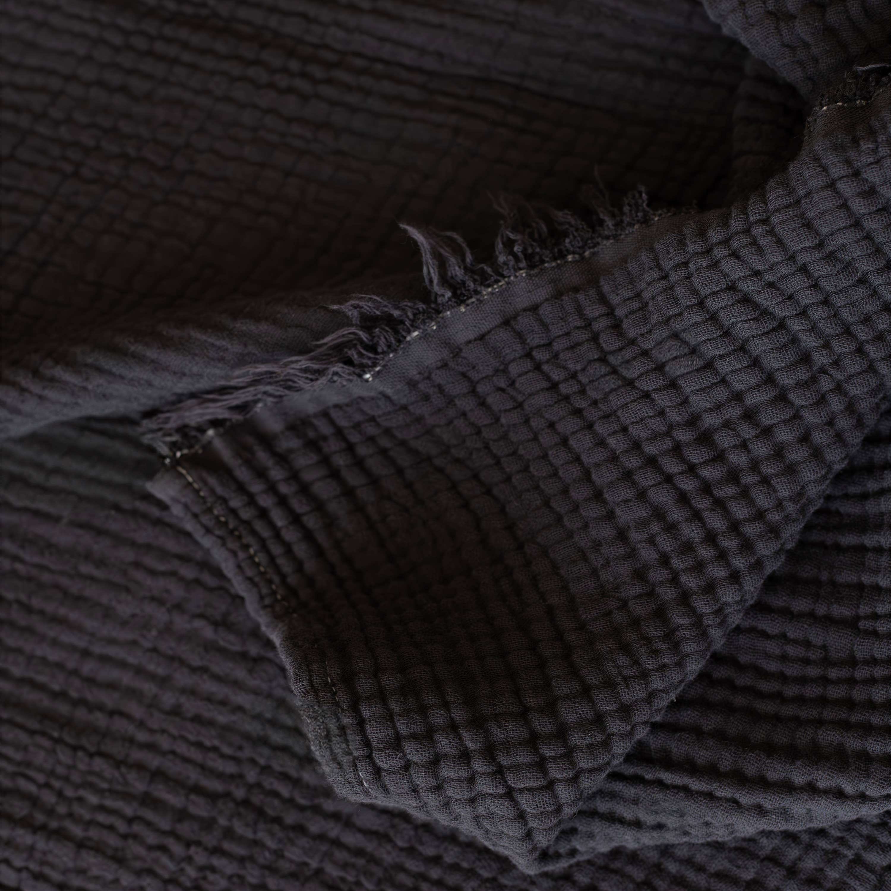 Vivamaison - Vente Plaids - Couvre-lit en mousseline frangé 100 % coton doux, 4 couches premium114