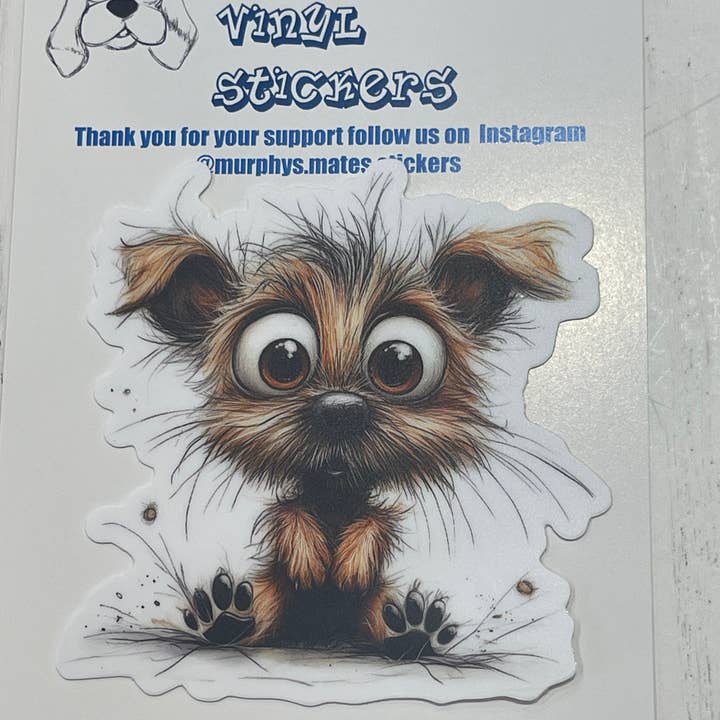 Little Smarties YYC - Vente Autocollant - Autocollant Yorkie Yorkshire Terrier avec boue MM1