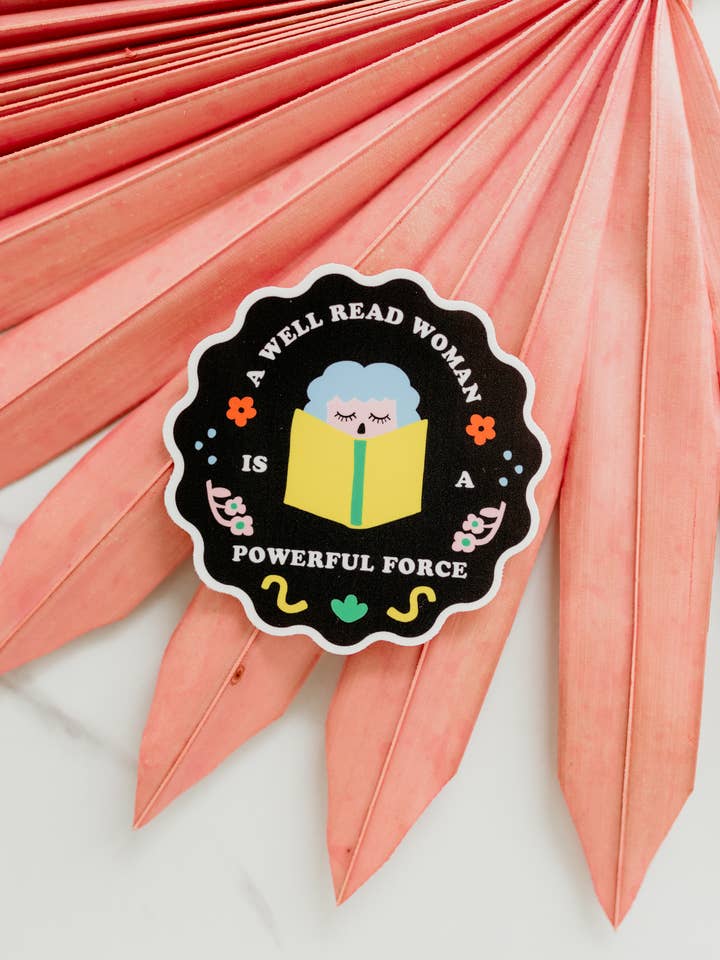 Autocollant Une femme bien lue pour la vente par Hands Producing Hope