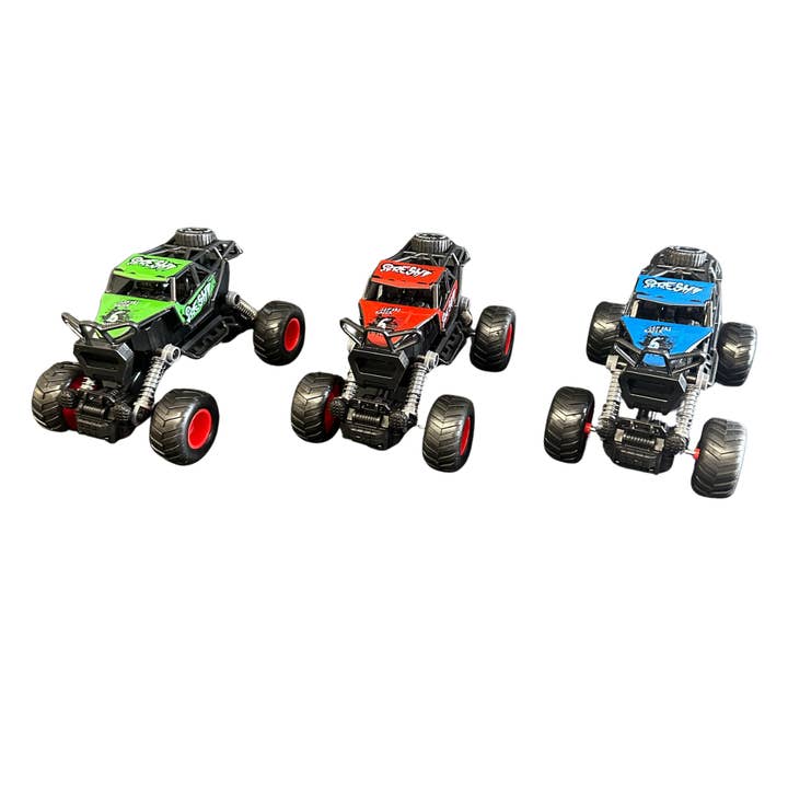 4x4 Scrambler Friction Drive Off-Road Trucks – 6” – Assorted Colors w/ Counter Display (6pc) MSSCBL2 for wholesale by Modek Sports