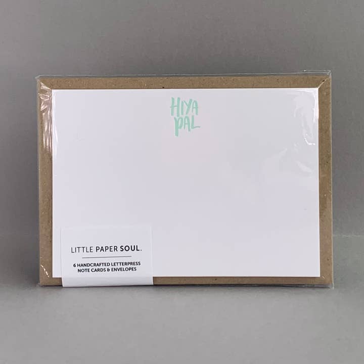 HIYA PAL, Notecard Set of 6 for wholesale by Little Paper Soul