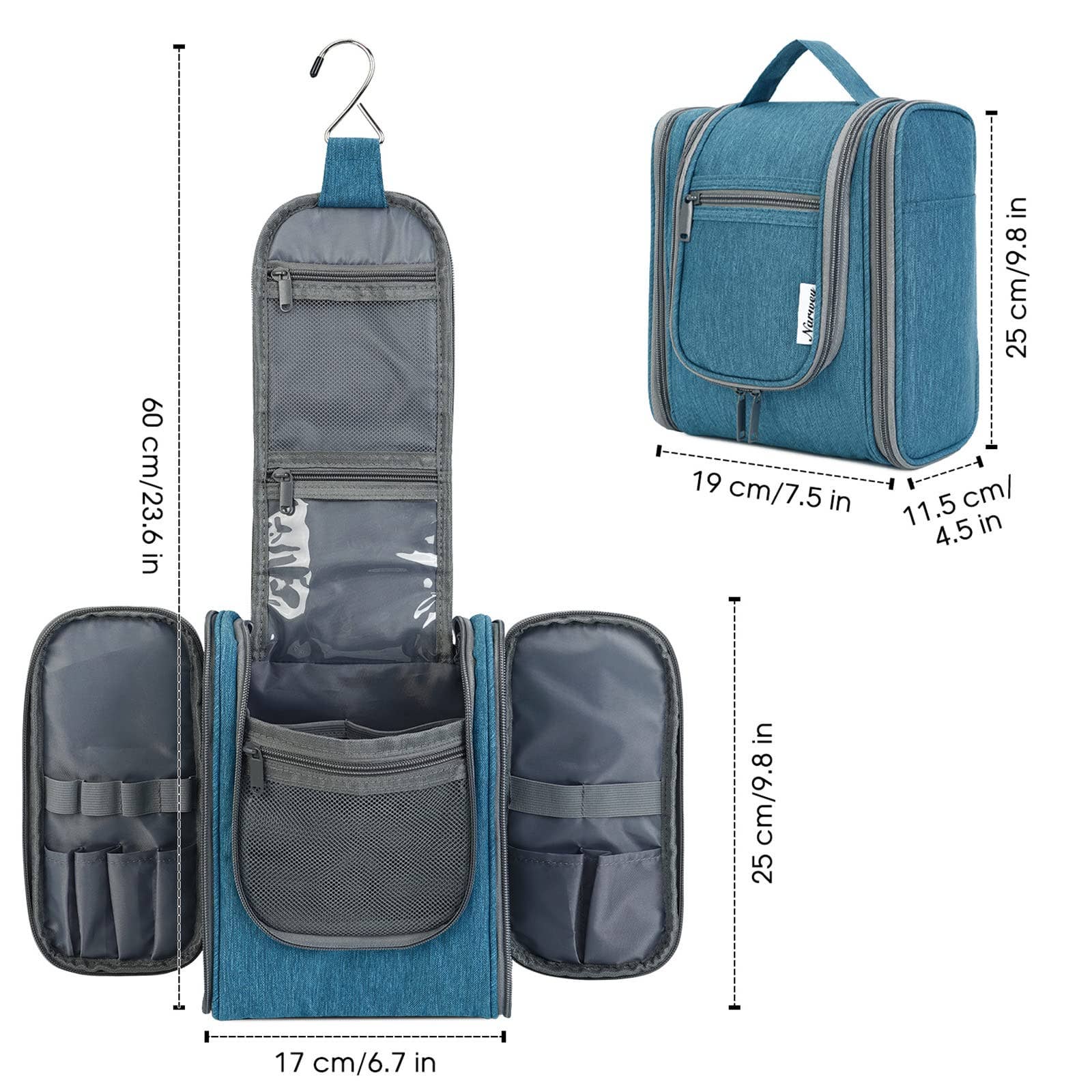 NARWEY INC - Wholesale Toiletry Bag - Women's - Large Hanging Toiletry Bag With Hook Cosmetics Organizer44
