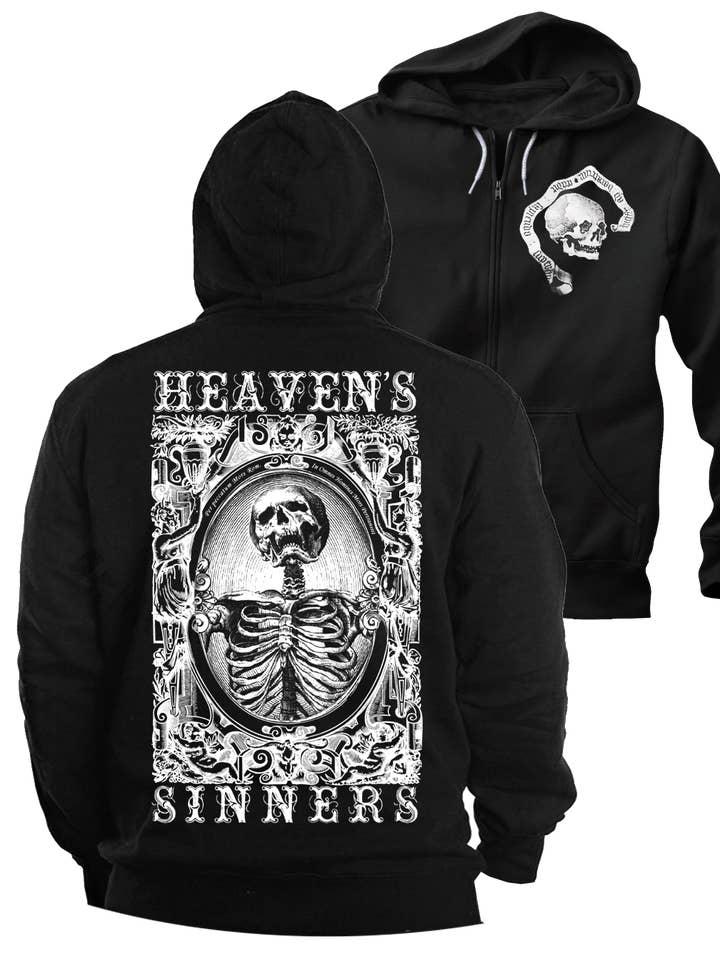 Sweat à capuche zippé Heavens Sinners pour la vente par Se7en Deadly