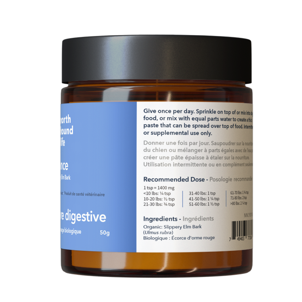 North Hound Life – wholesale Pet supplement – Dog – GI Balance | Organic Slippery Elm Bark2