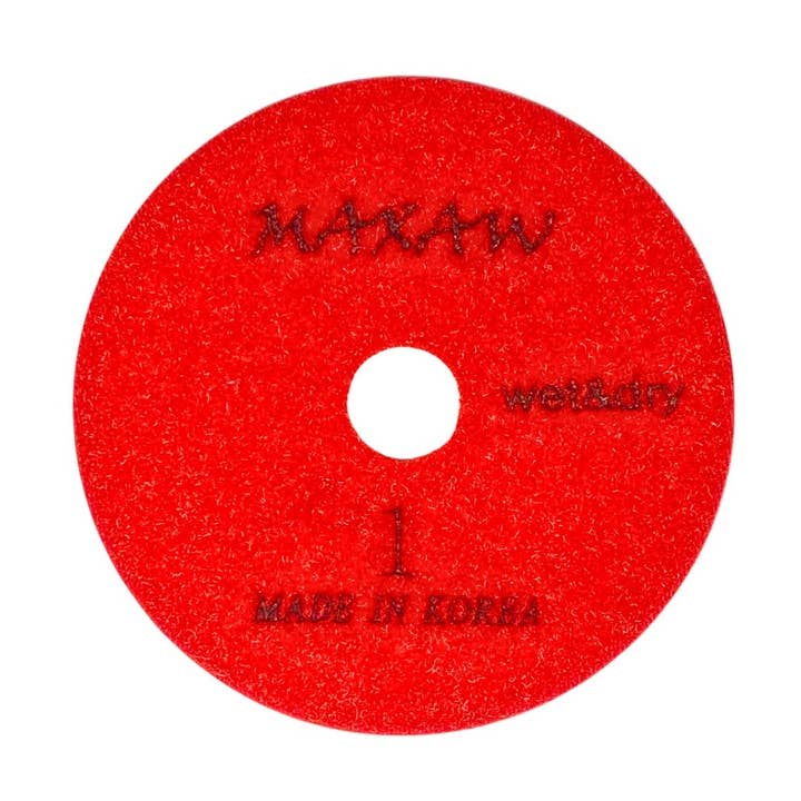 Tampon à polir Maxaw en résine blanche humide et sèche en 3 étapes de qualité supérieure de 4 po pour la vente par Dynamic Stone Tools