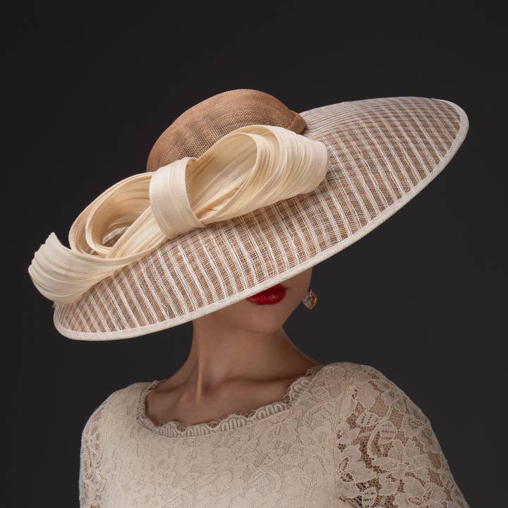 KaKyCo - Wholesale Hat Accessory - Women's - Dual Color Sinamay Base With Jinsin Buntal Bow | 10208518