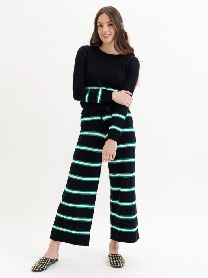 Round Trip Striped Wide Leg Pant for wholesale by Downeast