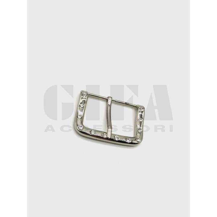 Gifa Accessori - Wholesale Belt Buckle - Women's - Nickel + crystal rhinestone buckle 4 cm #G7