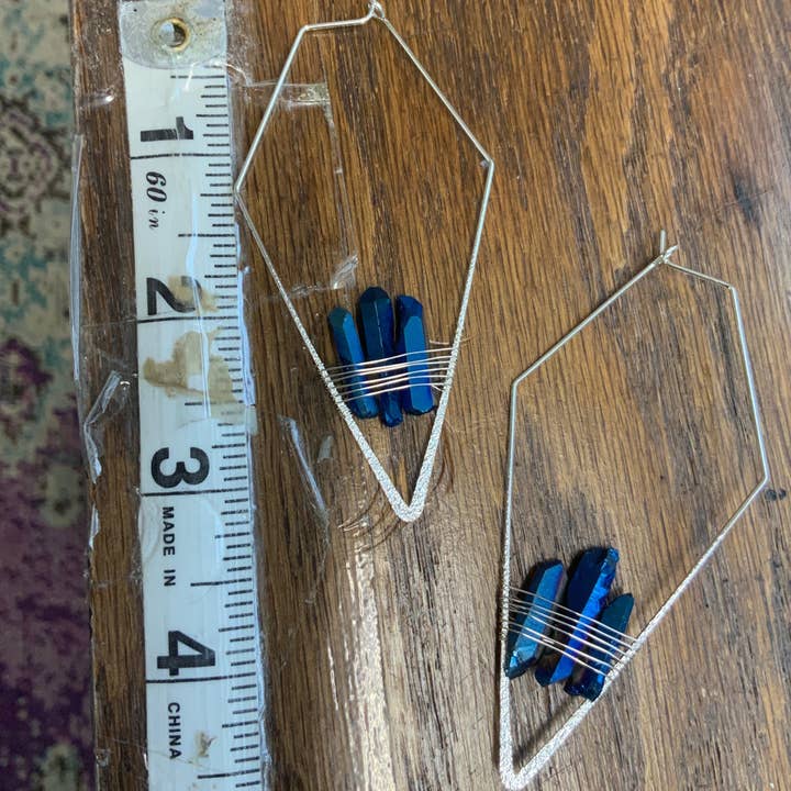 Peace Love Bling - Wholesale Dangle Earrings - Ray of Light Titanium Crystal Earrings6