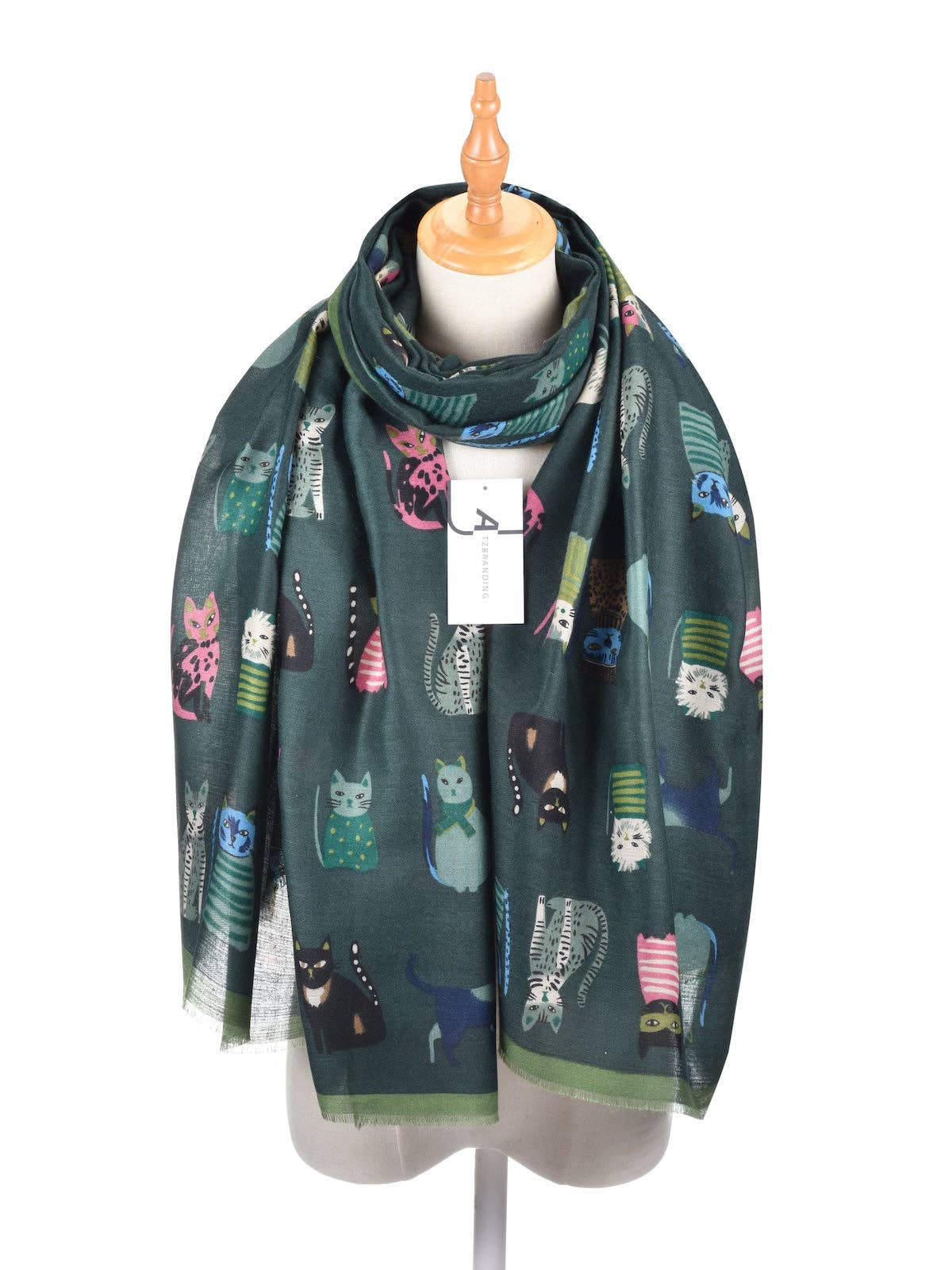 Funkyrel® Atzbranding Limited - Wholesale Scarf - Women's - Scarvii - Cute Cartoon Cat Pattern Scarf7