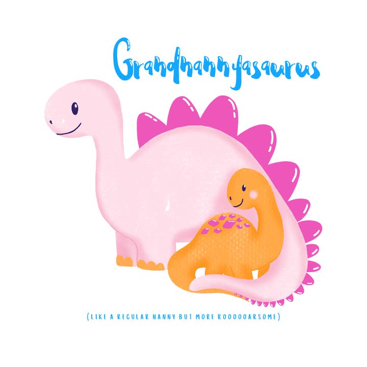 Grannnannyasaura lykønskningskort for engroshandel hos Sayers Studio