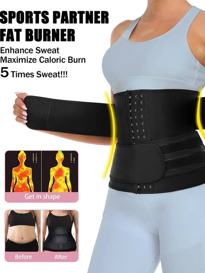 Kvinnors midjetränare, sportkorsett, fettförbrännare, för viktminskning och svettning för wholesale av Queenshopbeauty