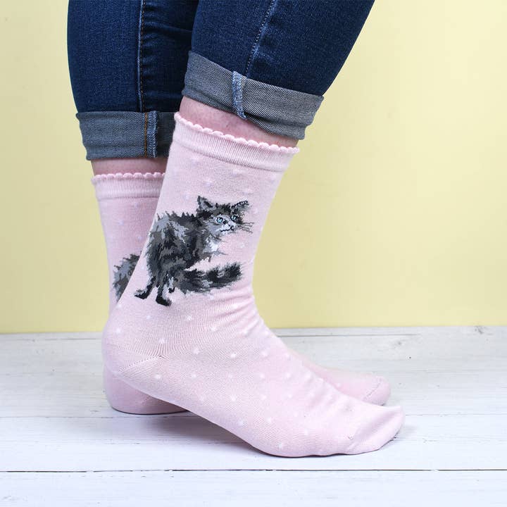 Zenteia - Wholesale Socks - Women's - BAMBOO SOCKS CAT 'GLAMOUR PUSS' | EXTRA SOFT1