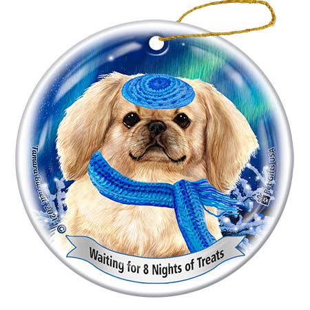 Pet Gifts USA, LLC - Vente Objets de décoration - Ornement Hanoukka série 5 en martre crème pékinois