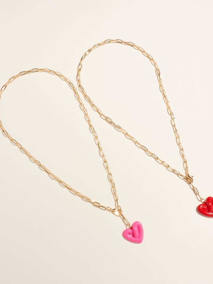 Collana con ciondolo a cuore gonfio da 21 pollici per la vendita all'ingrosso da parte di Designature New York