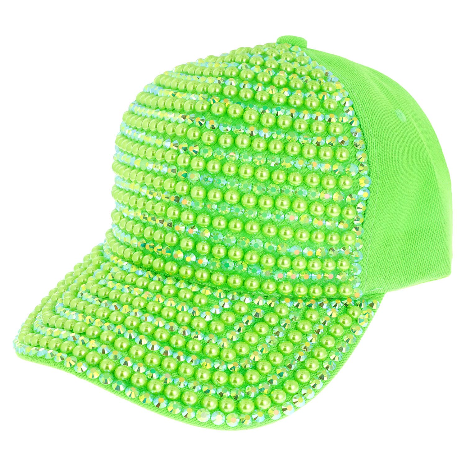 SP Sophia Collection - Wholesale Baseball Cap - Women's - Iridescent Rhinestone & Pearl Bling Baseball Cap8