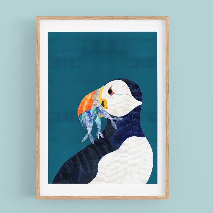 Puffin Art Print for wholesale by Astrid Weguelin Illustration