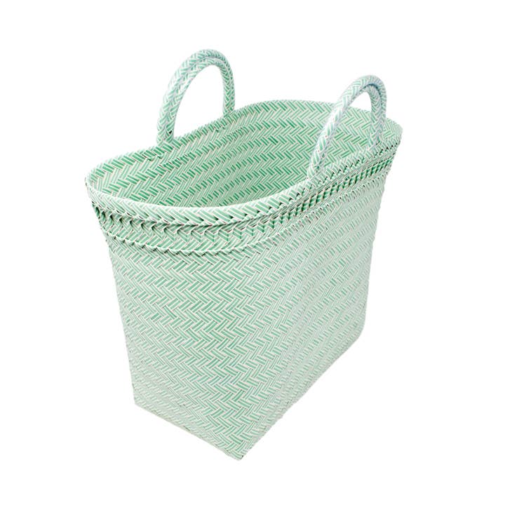 Maisy Tote Bag - Green and White for wholesale on Faire