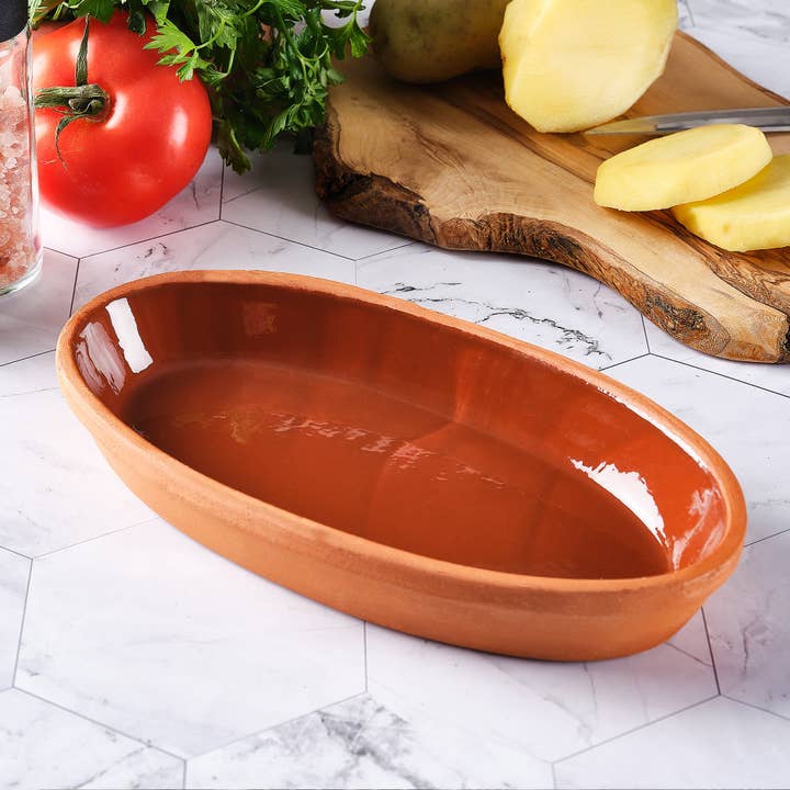 Crystalia - Wholesale Dish - Handmade Terracotta Dish, Ellipse1