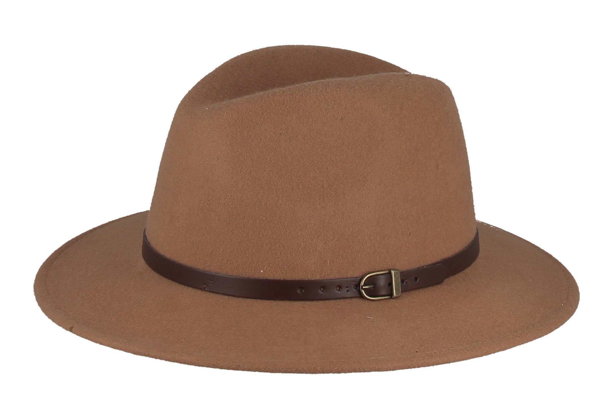 M BY FLECHET - ESSENTIALS - ALP1 – Großhandel Fedora-Hut – Unisex – Wollfilzhut mit Kunstlederbesatz - Modell 1HS451