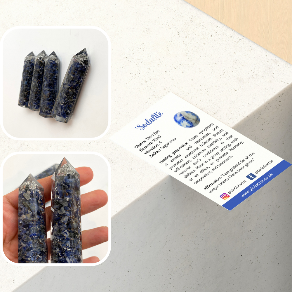 VIE – wholesale Spiritual stone/crystal – Orgonite Obelisk Tower, 8x2x2cm52
