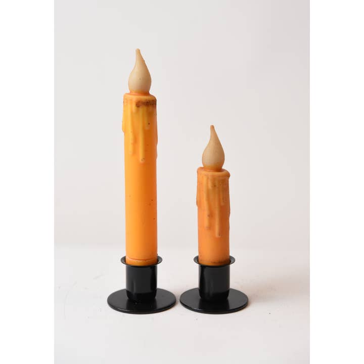 LMS Wholesale - Wholesale Flameless Candle - Mustard LED Timer Taper Candle1