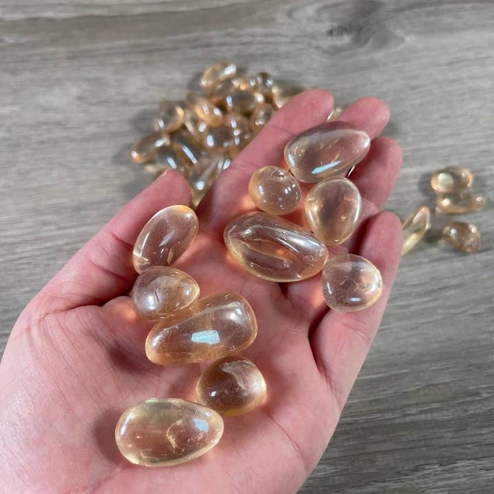 Keystone Crystals - Vendita all'ingrosso Pietra/cristallo spirituale - Quarzo Aura Arancione Mandarino Pietre Levigate - 1 LB All'ingrosso