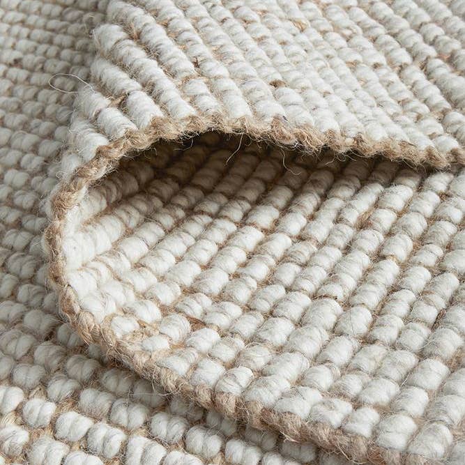 Aztec House - Wholesale Runner rug - Arabella Natural Runner Modern Hand Loomed Wool and Jute Rug | Scandinavian Style, 70% Wool 30% Jute, 20mm Pile Height4