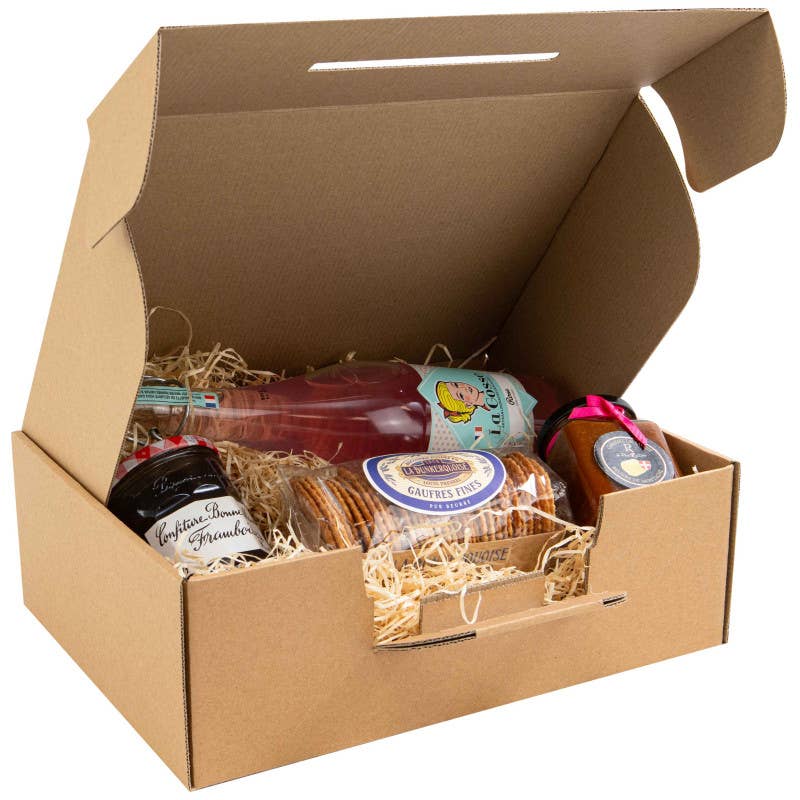 Deffrennes - Wholesale Gift Box - Kraft brown rectangular cardboard case 36.5x27x12 cm1