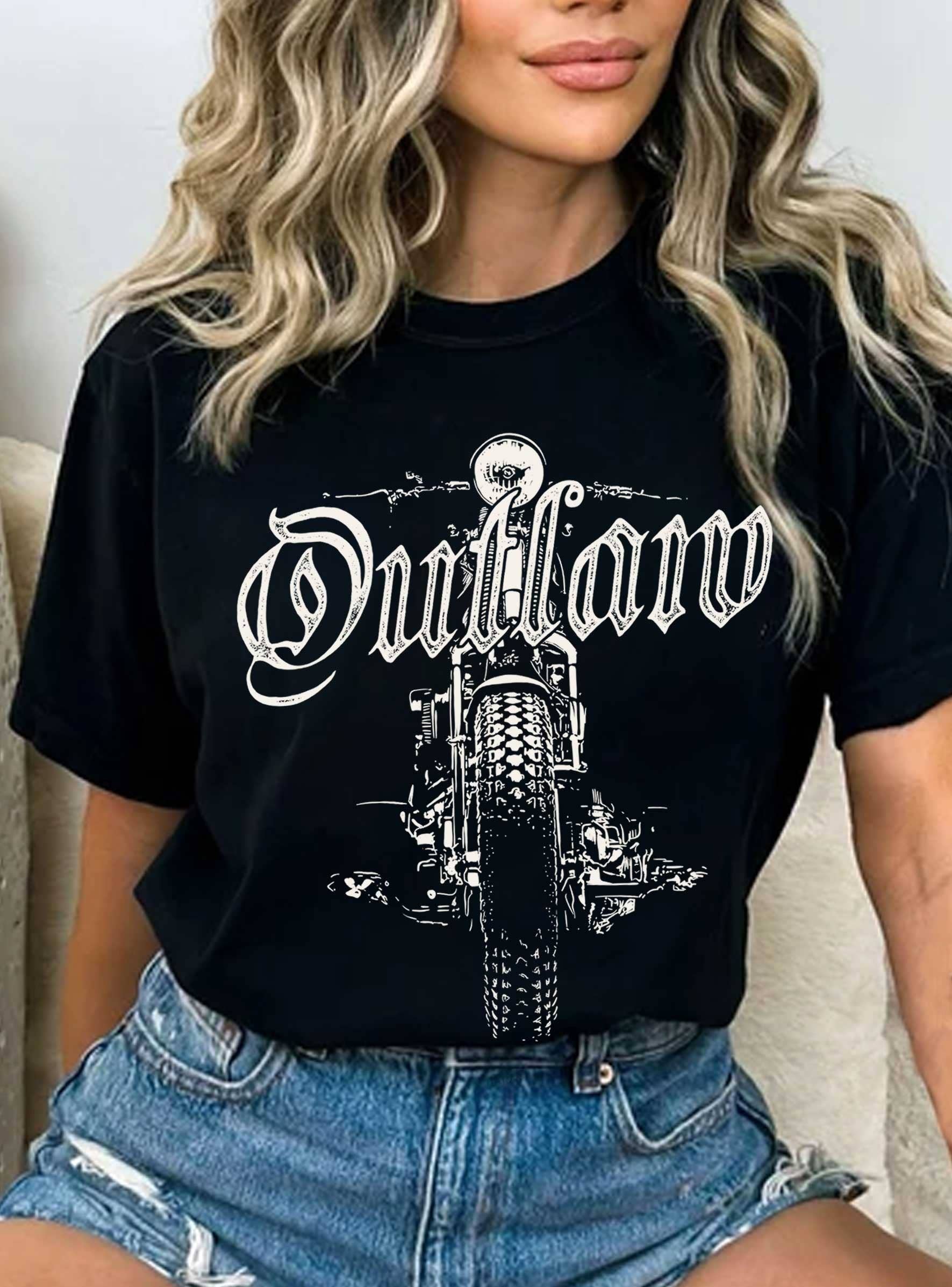 Rustee Clothing - Wholesale Screen Printed T-Shirt - Women's - OUTLAW MOTORCYCLE GRAPHIC TSHIRTS4