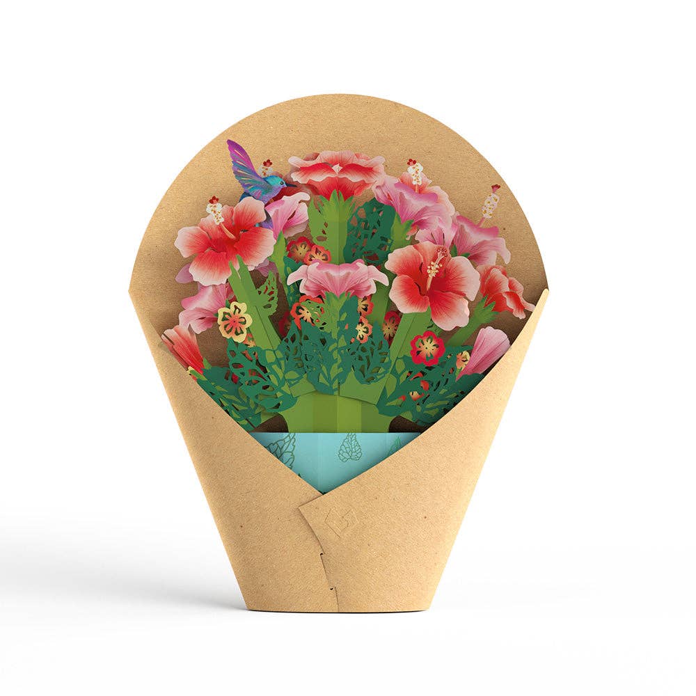 Lovepop Cards - Wholesale Everyday Greeting Card - Hibiscus Bouquet, 12x8.5" Flower Vase, Vintage7