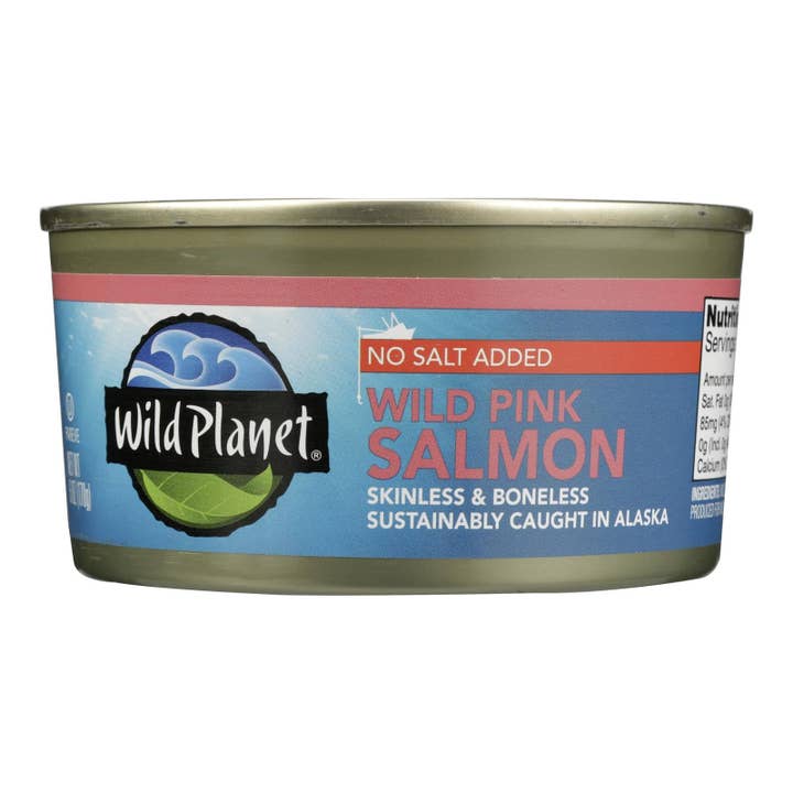 Ware Spark - Wholesale Tinned Fish - Wild Planet Wild Alaskan Pink Salmon - No Salt Added - Case Of 12 - 6 Oz.