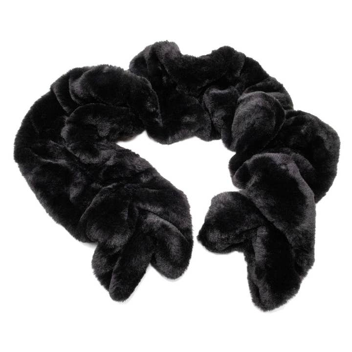 Faux Rex Rabbit Ruffle Pull-Through Scarf for wholesale by Surell