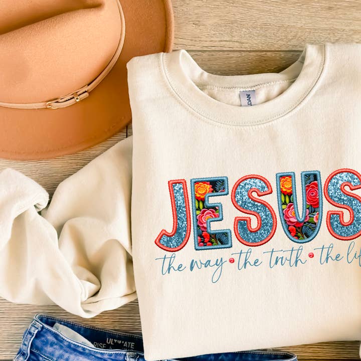 Jesus the Way the Truth the Light DTF Print for wholesale by Simple Tymes