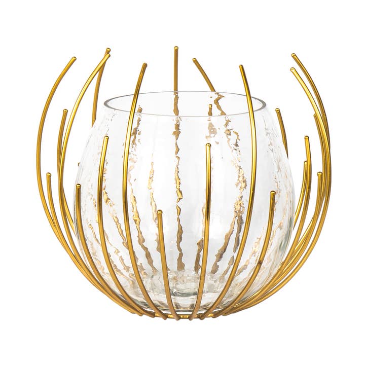 Cuenco votive/rosa de vidrio radial para venta al por mayor de Godinger