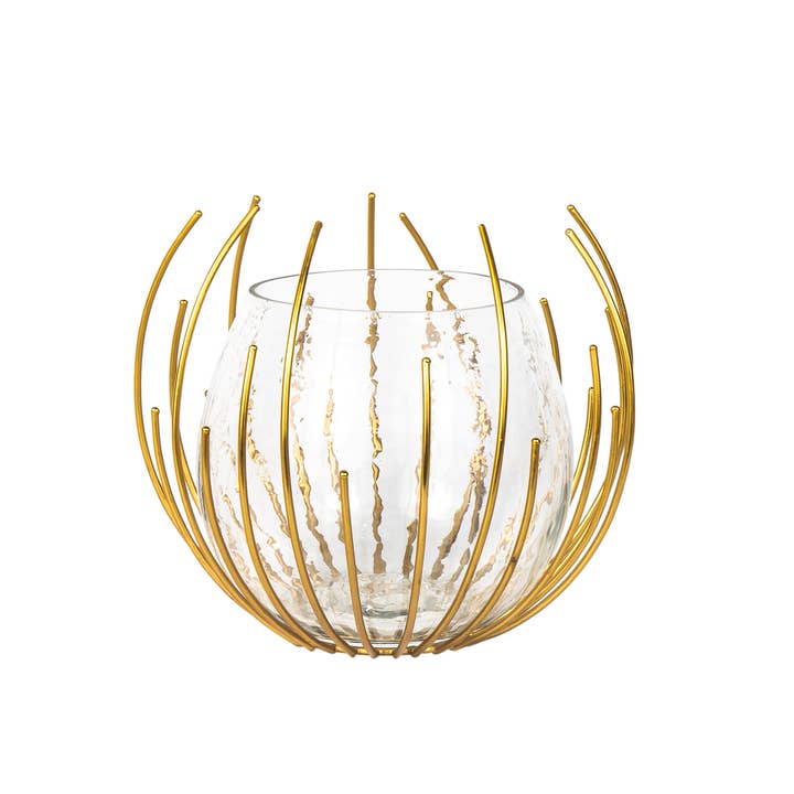 Radial Glass Votive/Rose Bowl for wholesale by Godinger