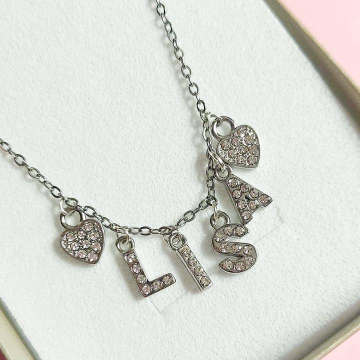 Daemon srls - Wholesale Pendant/Charm Necklace - Collana Nome personalizzato zirconato in Acciaio Inossidabil