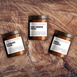 Set regalo di candele in cera di soia al 100% Best of Brooklyn per la vendita all'ingrosso da parte di Flatbush Granola Company