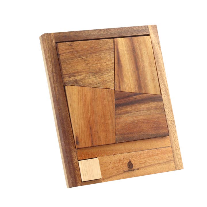 The Square Deal: Wooden Puzzle 3D Brain Teaser Puzzle STEM for wholesale by SMI Designs Wooden Puzzles